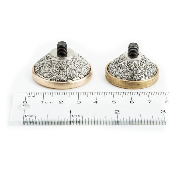 Chamfer Burr regular and small compared